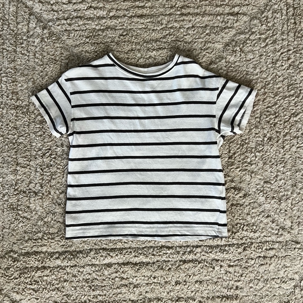 Zara Kids Striped Tee - White and Black